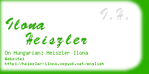 ilona heiszler business card